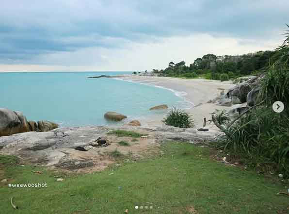 wisata pantai tikus di bangka